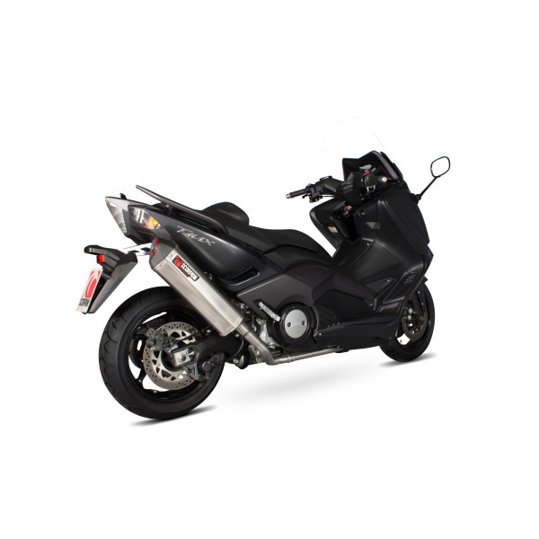 Scorpion Exhaust Yamaha T-Max 530 2012 - 2016 Serket Parallel Full System Brushed Stainless Steel Sleeve